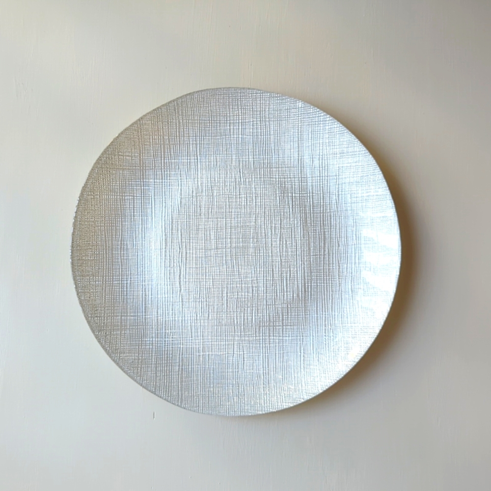 Akcam Glass Silver Glitter Salad Plates